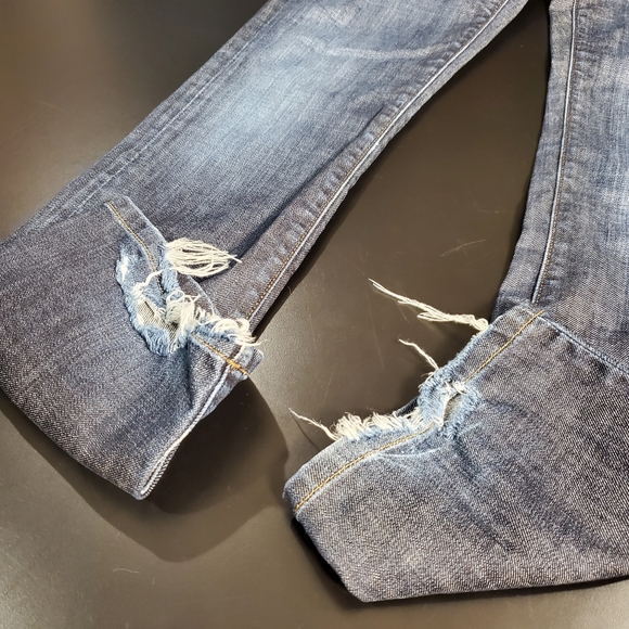 Size 2 Denim Jeans Worn Distressed - Picture 9 of 12